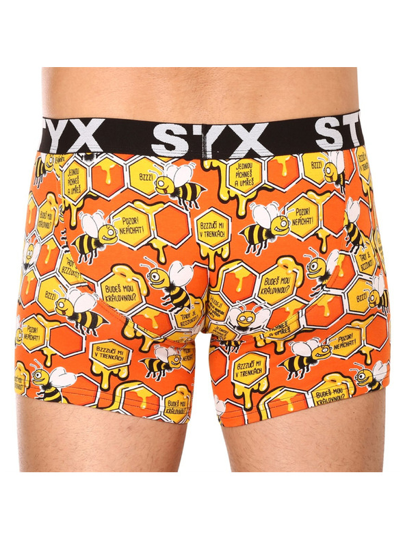 Styx Set treh - moške boksarice Styx long art športni elastični pas večbarvne