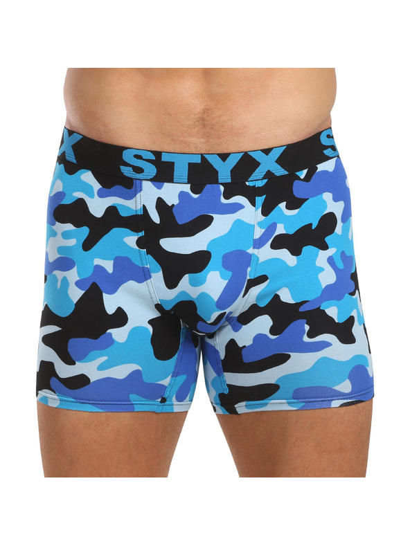 Styx Set treh - moške boksarice Styx long art športni elastični pas večbarvne