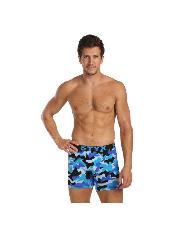 Styx Set treh - moške boksarice Styx long art športni elastični pas večbarvne