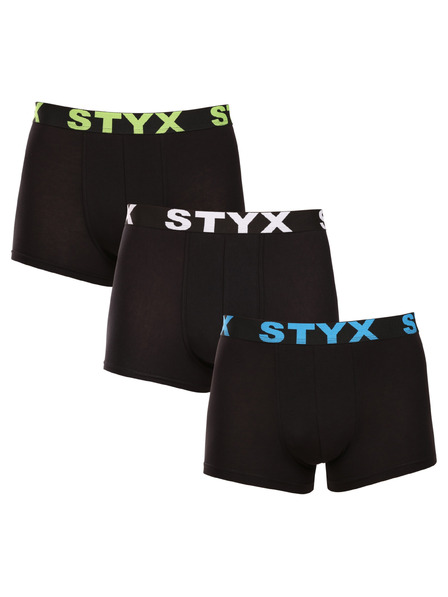 Styx Komplet treh - moške boksarice Styx sports elastic večbarvne
