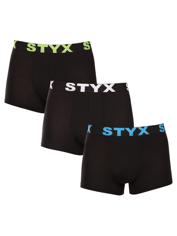 Styx Komplet treh - moške boksarice Styx sports elastic večbarvne