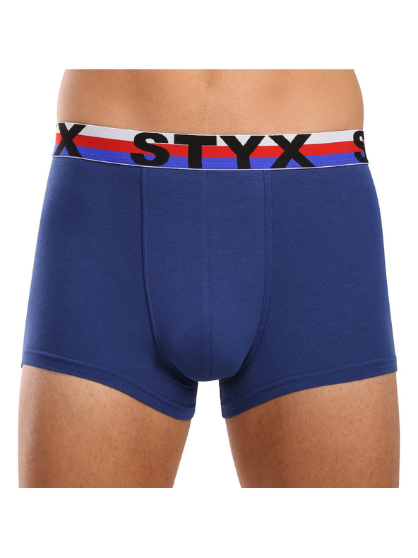 Styx Komplet treh - moške boksarice Styx športni elastičen pas temno modre tribarva