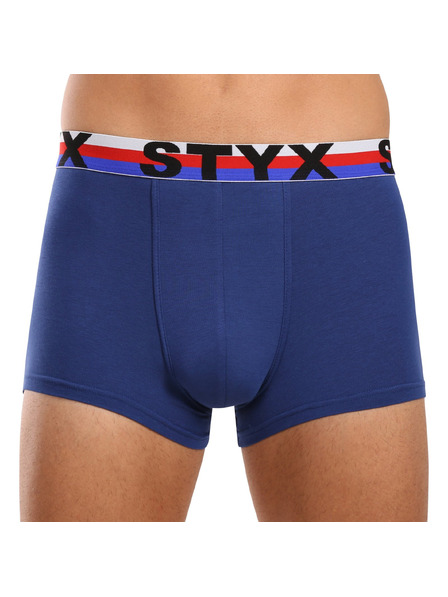 Styx Komplet treh - moške boksarice Styx športni elastičen pas temno modre tribarva