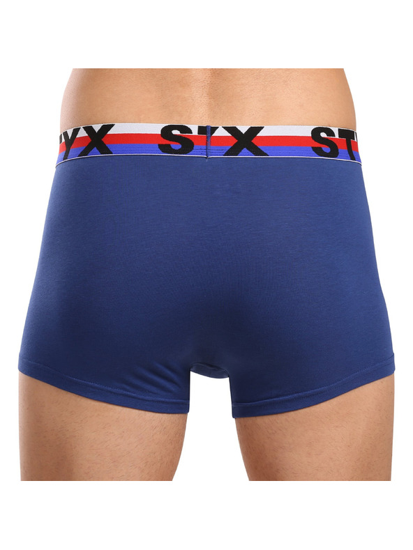 Styx Komplet treh - moške boksarice Styx športni elastičen pas temno modre tribarva