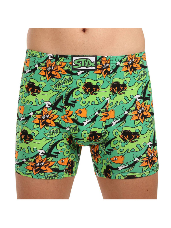 Styx Moške boksarice Styx long art klasičen elastičen pas tropic
