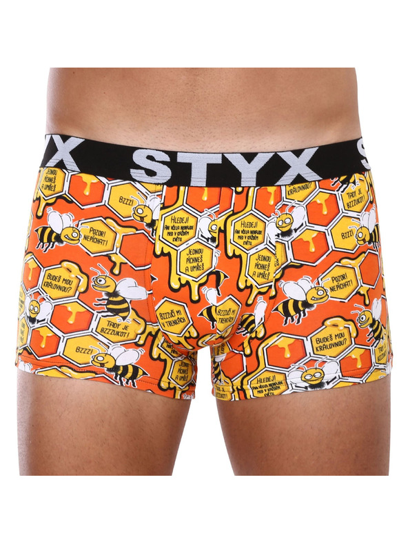 Styx Komplet petih - moške boksarice Styx art športni gumi večbarvne