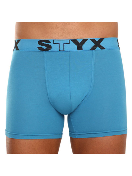 Styx Komplet treh - moške boksarice Styx long športni gumi modra