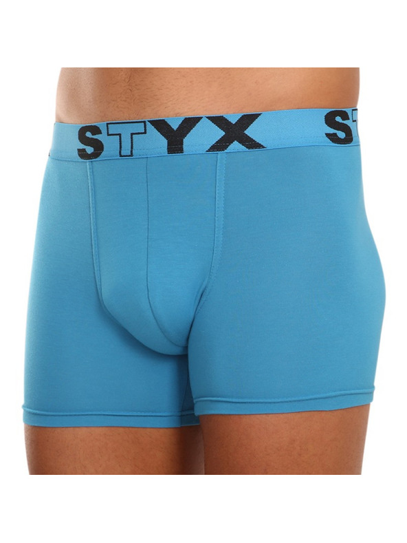 Styx Komplet treh - moške boksarice Styx long športni gumi modra