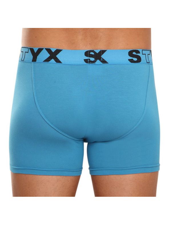 Styx Komplet treh - moške boksarice Styx long športni gumi modra
