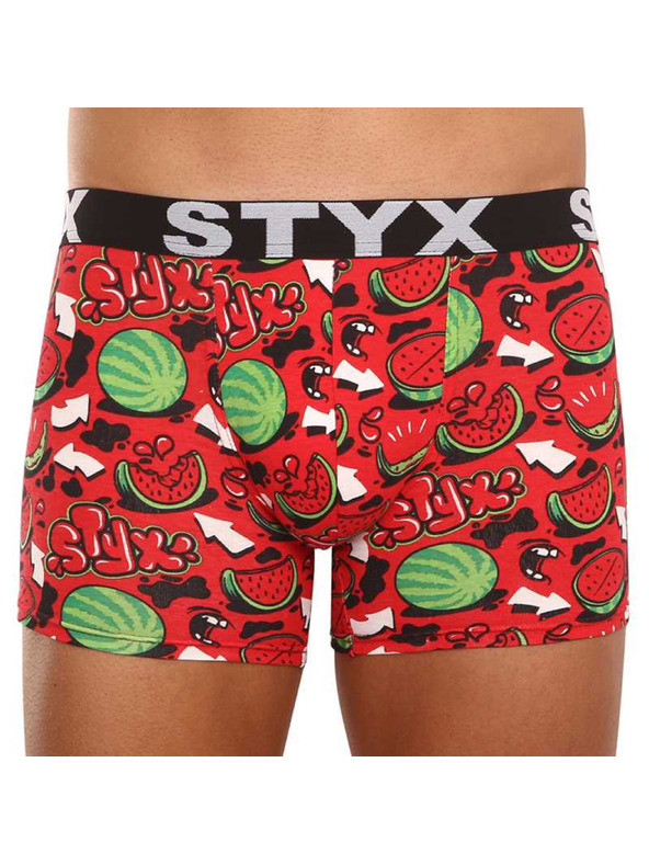 Styx Komplet petih - moške boksarice Styx long art športni gumi večbarvne