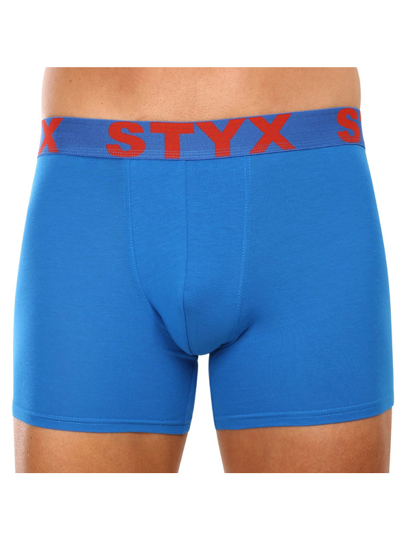 Styx Komplet treh - moške boksarice Styx long športni gumi modra