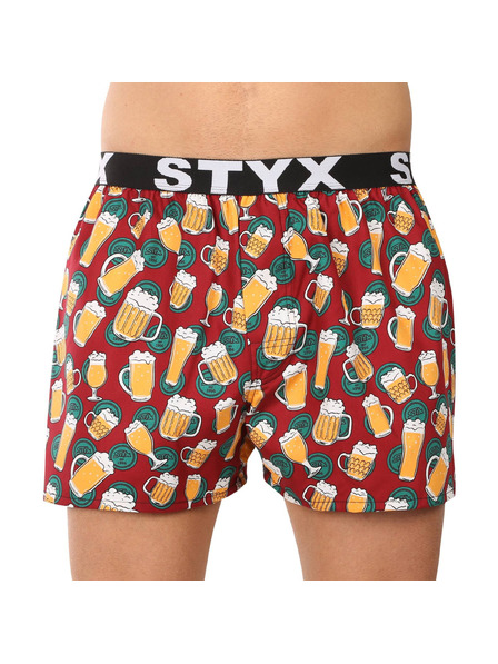 Styx Moške trenirke Styx art športna elastika pivo
