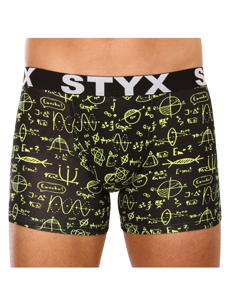 Styx Set treh - moške boksarice Styx long art športni elastični pas večbarvne