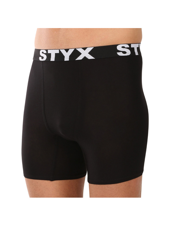 Styx Komplet petih - moške boksarice Styx long športni elastičen pas črne