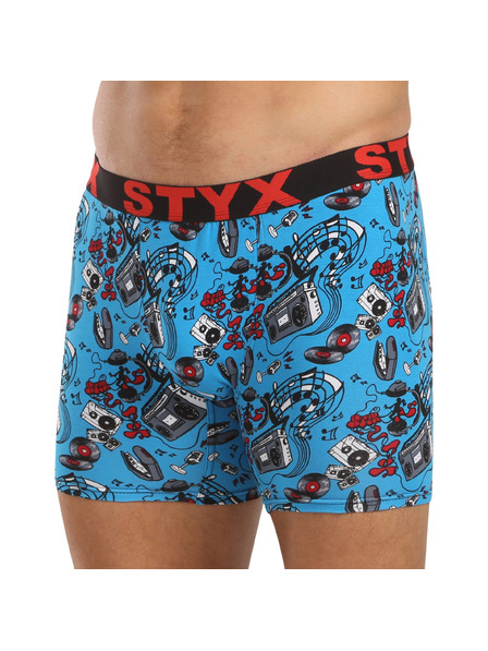 Styx Moške boksarice Styx long art športna elastika glasba