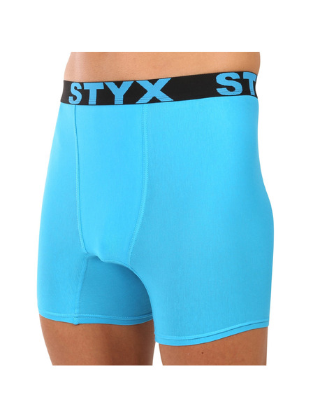 Styx Moške boksarice Styx long športna elastika svetlo modre