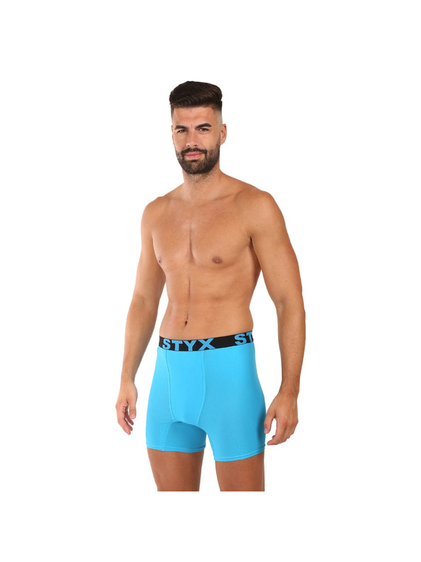 Styx Moške boksarice Styx long športna elastika svetlo modre