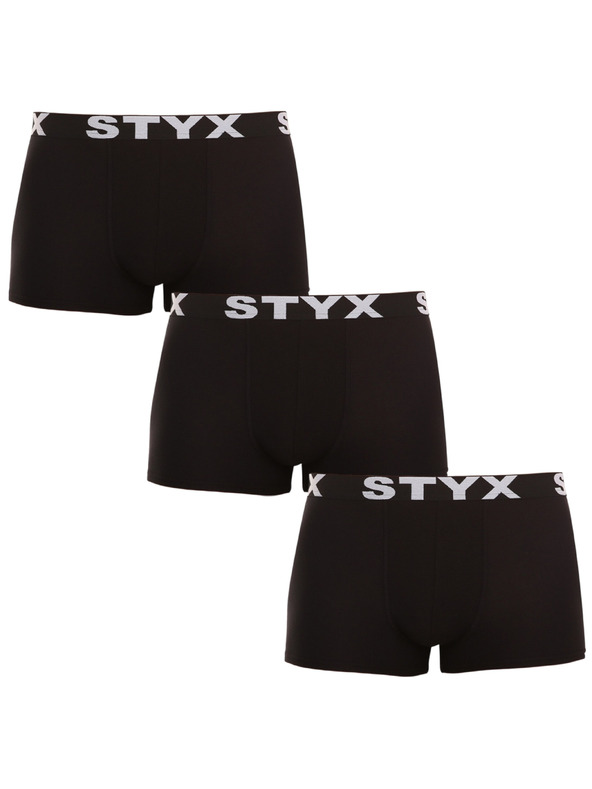 Styx Komplet trije - moške boksarice Styx športna elastika črne