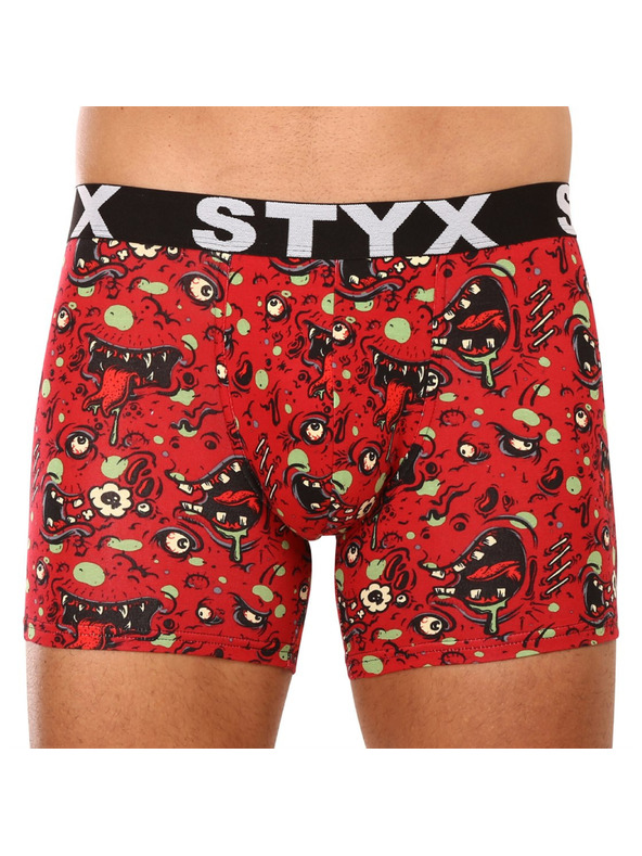 Styx Set treh - moške boksarice Styx long art športni elastični pas večbarvne