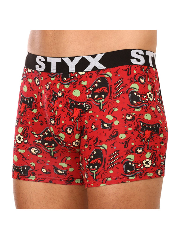 Styx Set treh - moške boksarice Styx long art športni elastični pas večbarvne