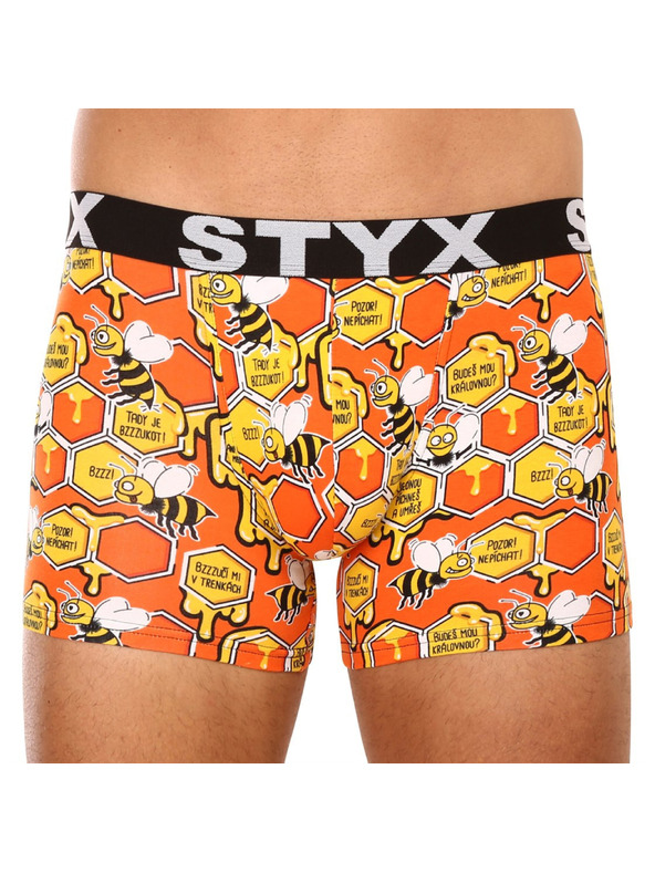 Styx Set treh - moške boksarice Styx long art športni elastični pas večbarvne