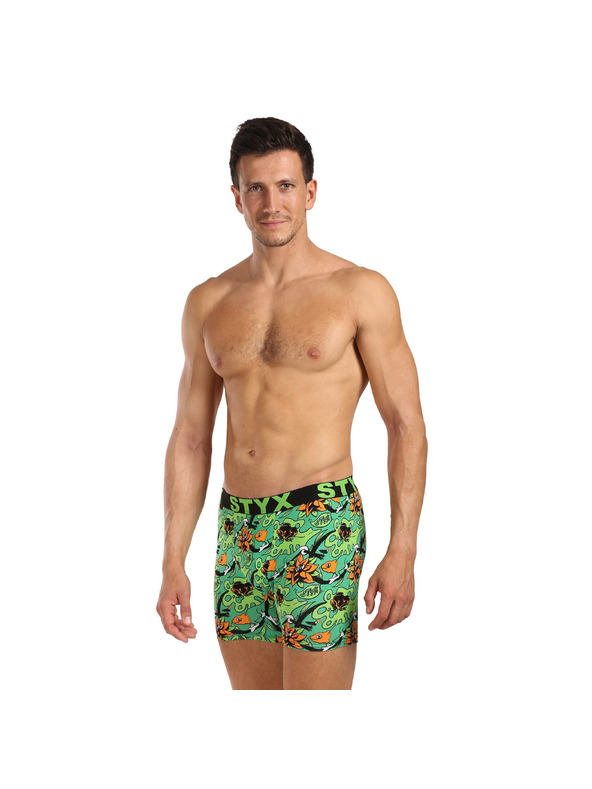 Styx Moške boksarice Styx long art športni pas tropic