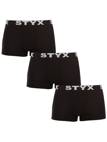 Styx Komplet treh - moške boksarice Styx športni pas nadrozměr črne