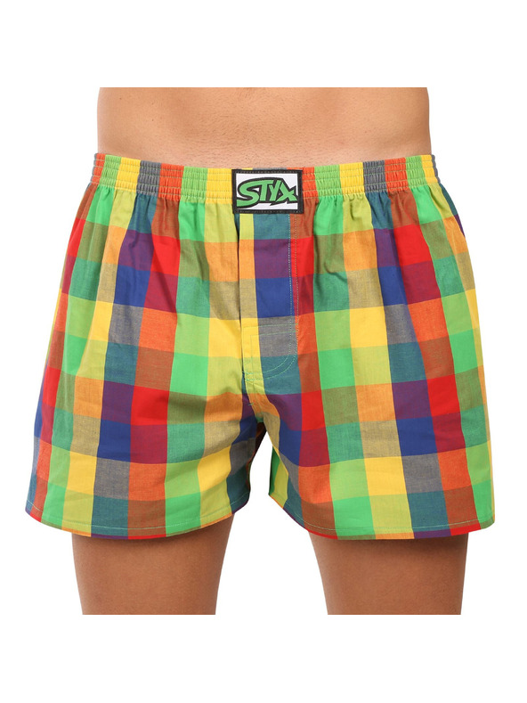 Styx Komplet treh moških kratkih hlač Styx classic elastic večbarvnih