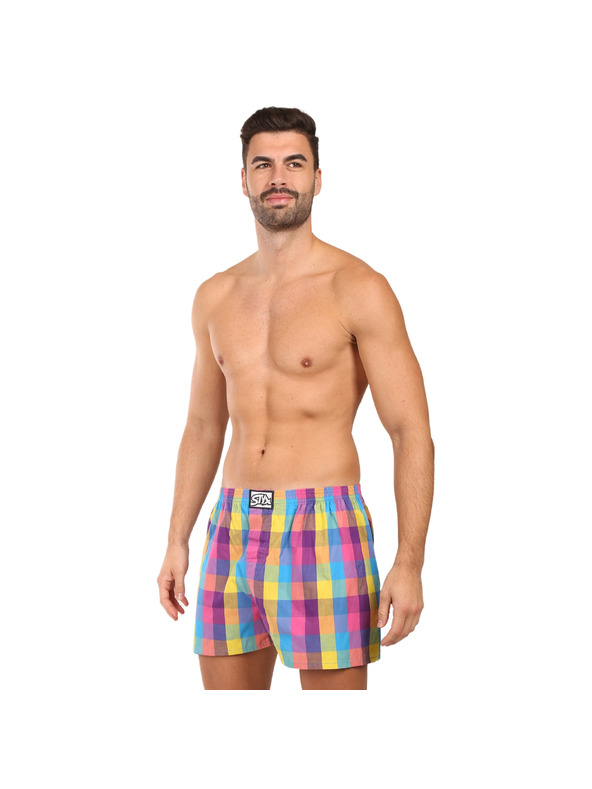 Styx Komplet treh moških kratkih hlač Styx classic elastic večbarvnih