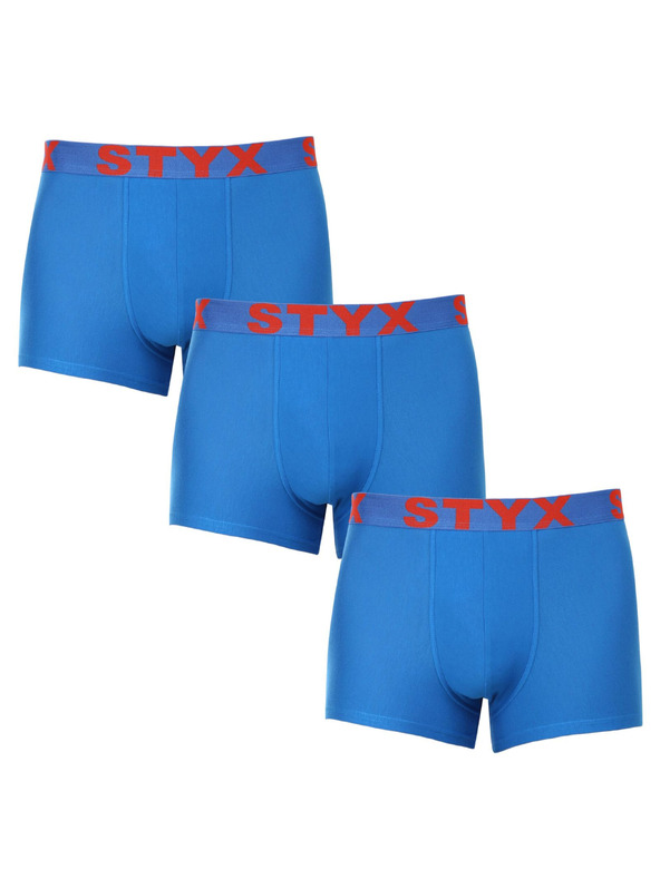 Styx Komplet trije - moške boksarice Styx športna elastika modre