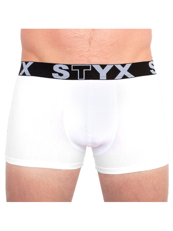 Styx Komplet trije - moške boksarice Styx športni elastik nadmere bele