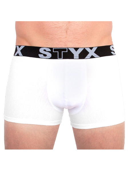 Styx Komplet trije - moške boksarice Styx športni elastik nadmere bele