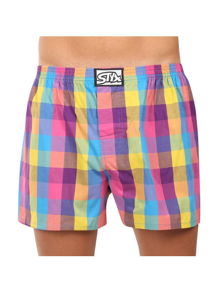 Styx Komplet treh - moške kratke hlače Styx classic rubber oversized večbarvne
