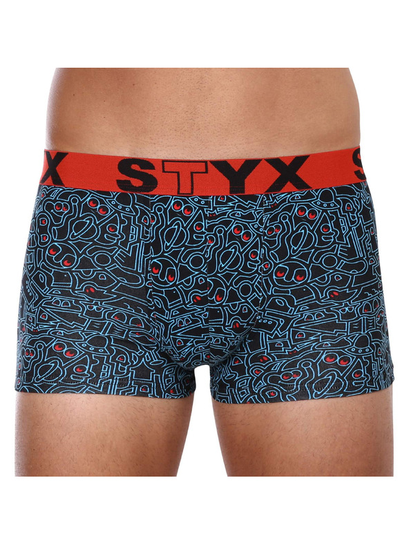 Styx Komplet šestih - moške boksarice Styx art športni elastičen pas večbarvne
