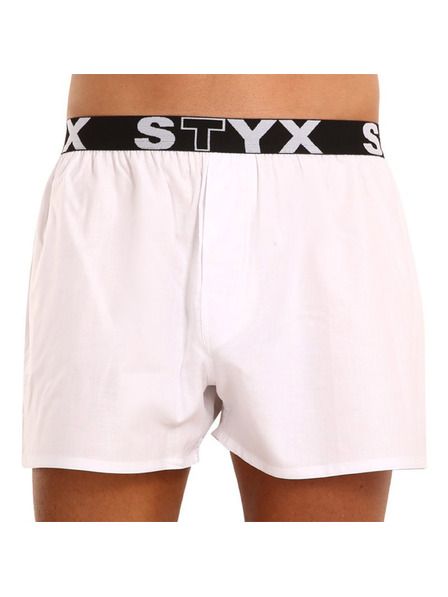 Styx Komplet trije - moške gaće Styx športni elastik bele