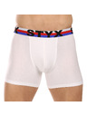 Styx Moške boksarice Styx long športni elastik bele trikolora