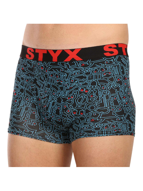Styx Komplet trije - moške boksarice Styx art športni elastik večbarvne (3G12672/2)