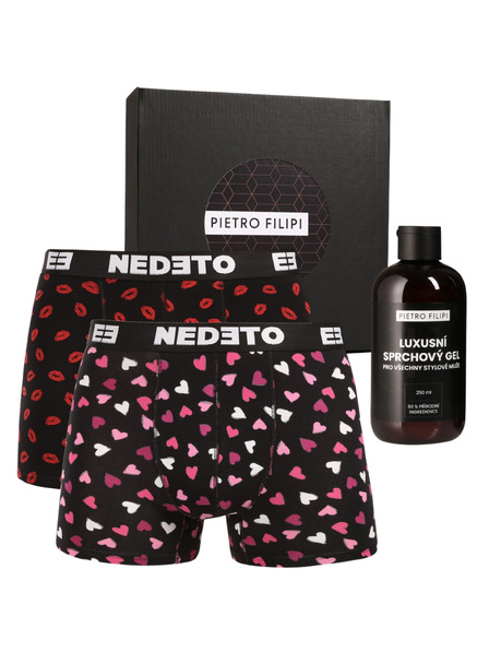 Nedeto Moška darila Komplet dva - boksarice Nedeto in gel za prhanje Pietro Filipi