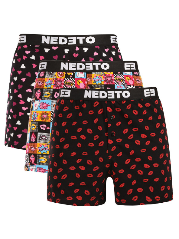 Nedeto Komplet treh - moške gatke Nedeto Valentýn večbarvne