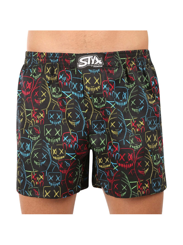 Styx Komplet treh - moške spodnje hlače Styx premium art klasični gumijasti pas
