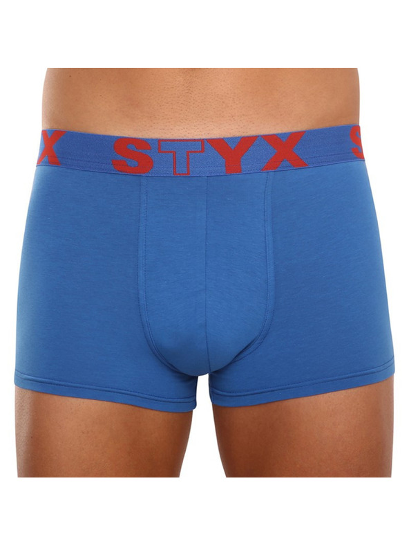 Styx Komplet treh moških boksaric Styx v modri in beli barvi