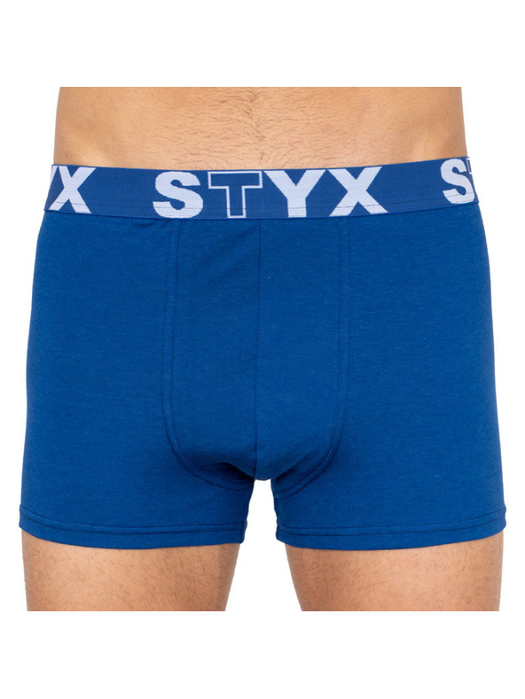 Styx Komplet treh moških boksaric Styx v modri in beli barvi