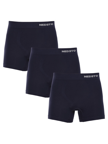 Nedeto Komplet treh brezšivnih boksaric v temno modri barvi Nedeto