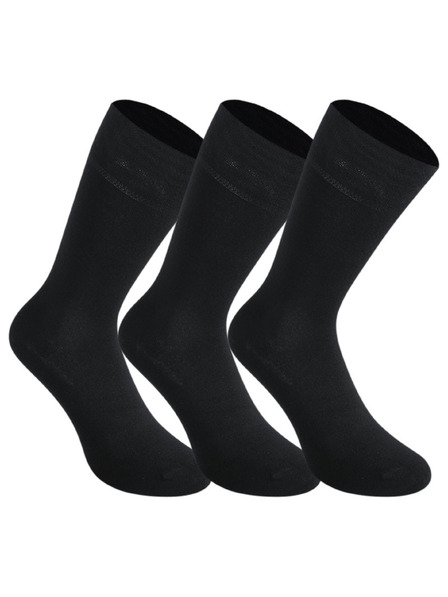 Styx 3PACK Styx Visoke nogavice iz bambusa črne