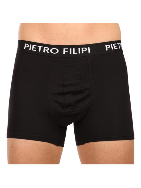 Pietro Filipi Komplet dveh - moške bokserice Pietro Filipi, črne barve z držalom za kroglice