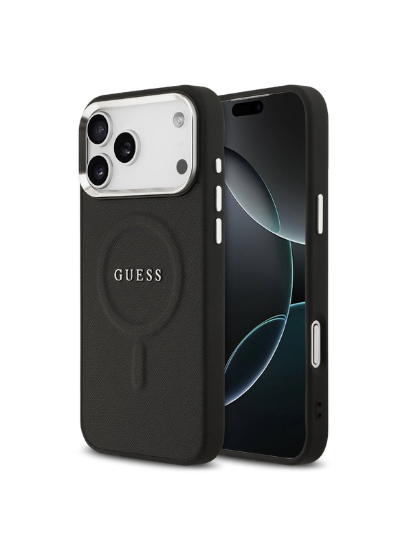 Guess Guess PU Saffiano MagSafe Zadnji Pokrov za iPhone 17 Pro Max Black