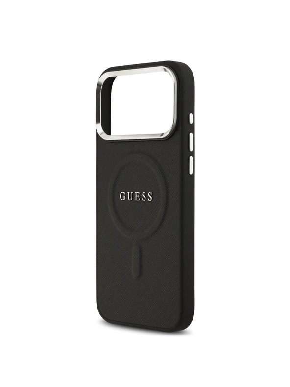 Guess Guess PU Saffiano MagSafe Zadnji Pokrov za iPhone 17 Pro Max Black