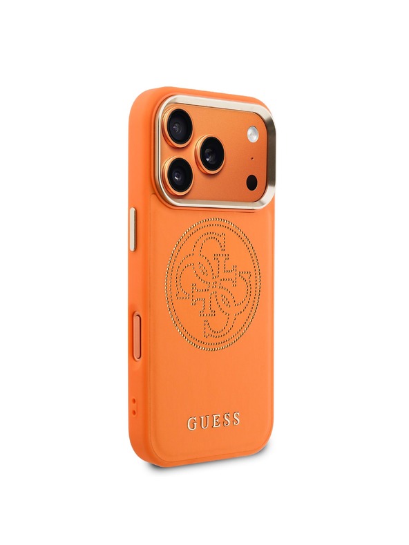 Guess Guess PU Perforated 4G Logo MagSafe Zadnji Pokrov za iPhone 17 Pro Max Orange