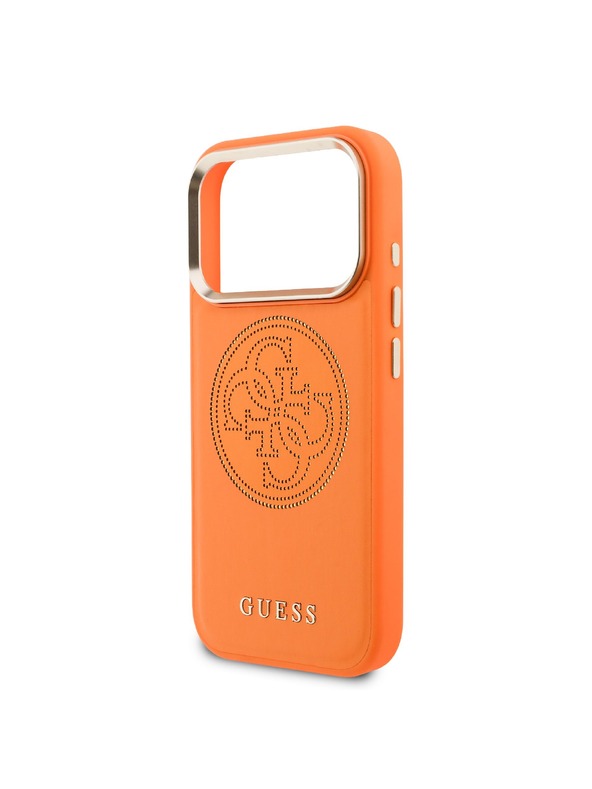 Guess Guess PU Perforated 4G Logo MagSafe Zadnji Pokrov za iPhone 17 Pro Max Orange