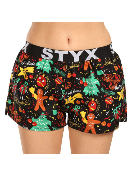 Styx Ženske kratke hlačke Styx art športni gumi božič okraski
